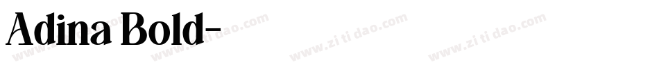 Adina Bold字体转换